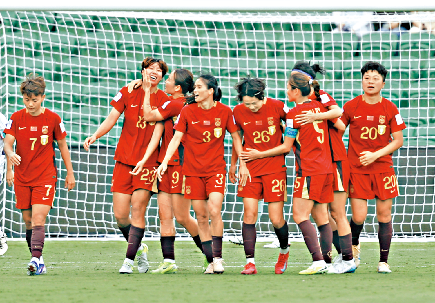 　　圖：中國女足球員狀態甚佳。
