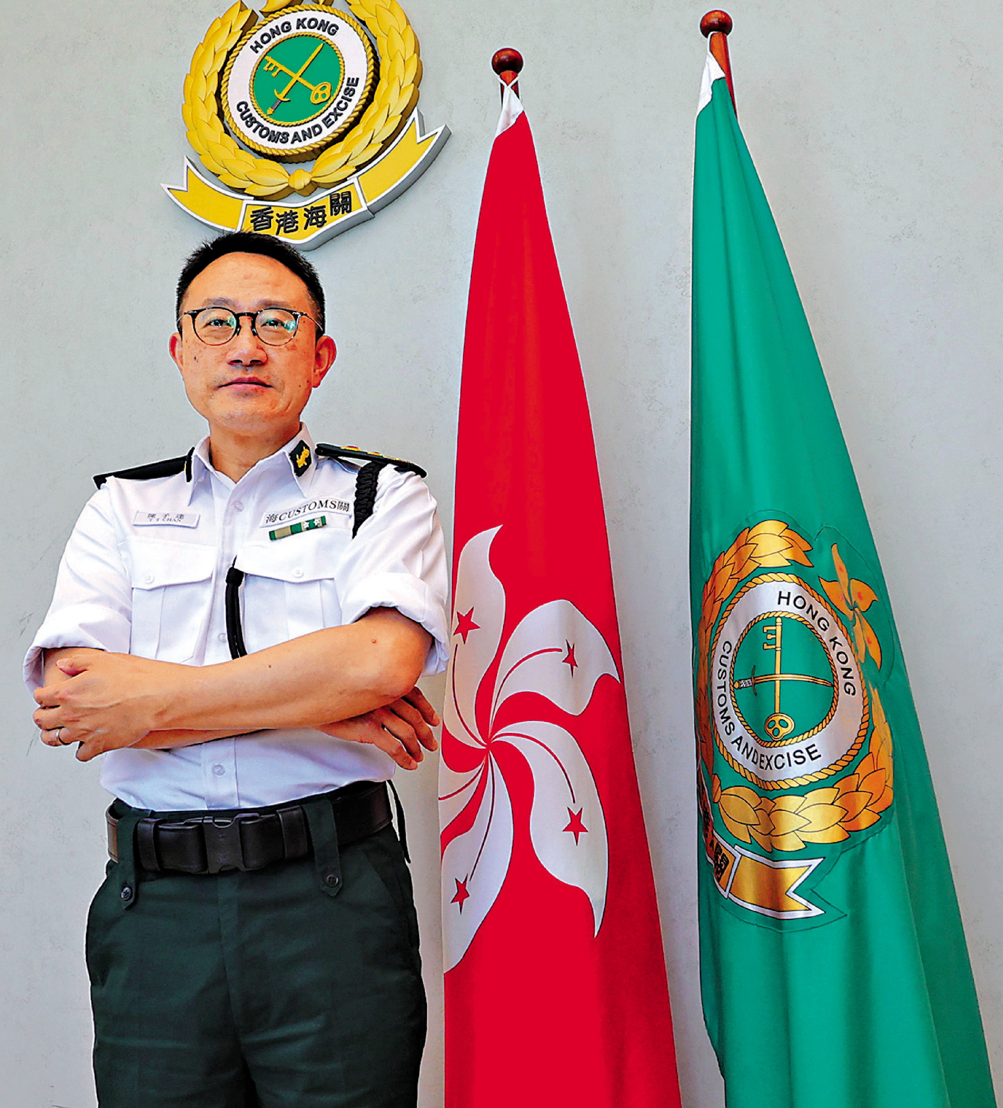 　　圖：陳子達表示，香港海關學院將於下月18日舉行開放日，歡迎全港市民參觀。\大公文匯全媒體記者北山彥攝