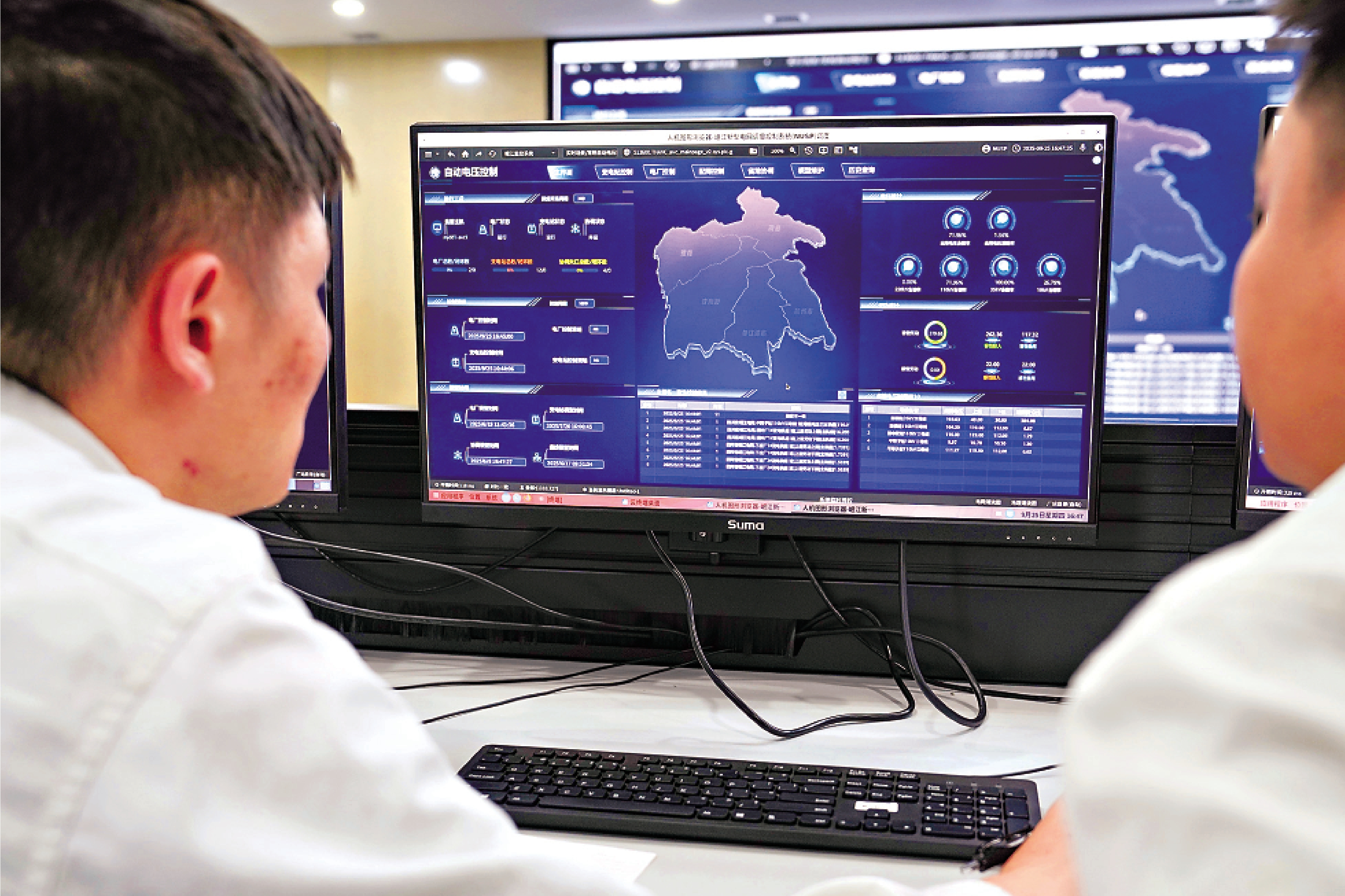 　　圖：智能電力系統讓新型能源更穩定安全地進入電網。\新華社