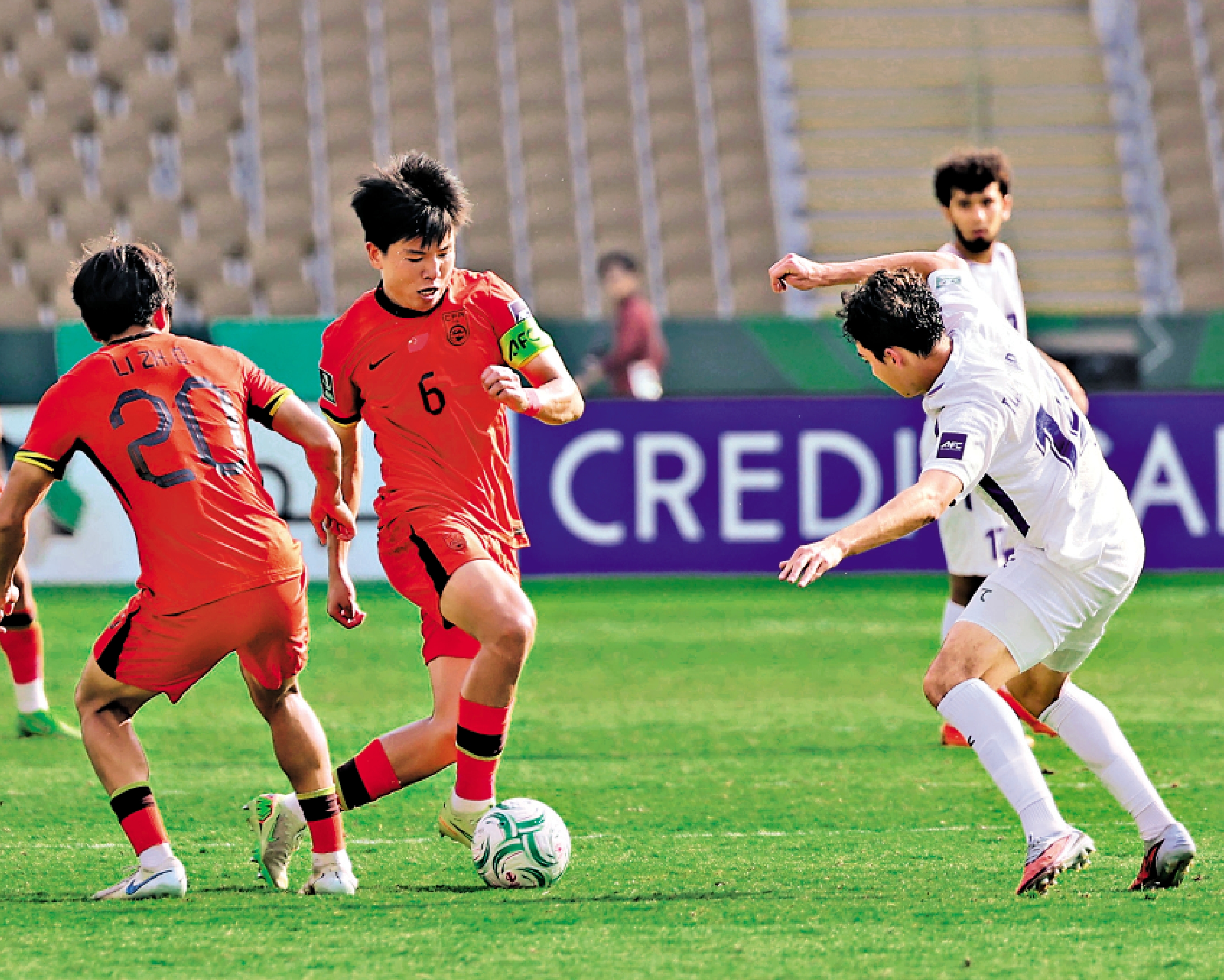　　圖：徐彬（中）在U23亞洲盃有很好的表現。/資料圖片
