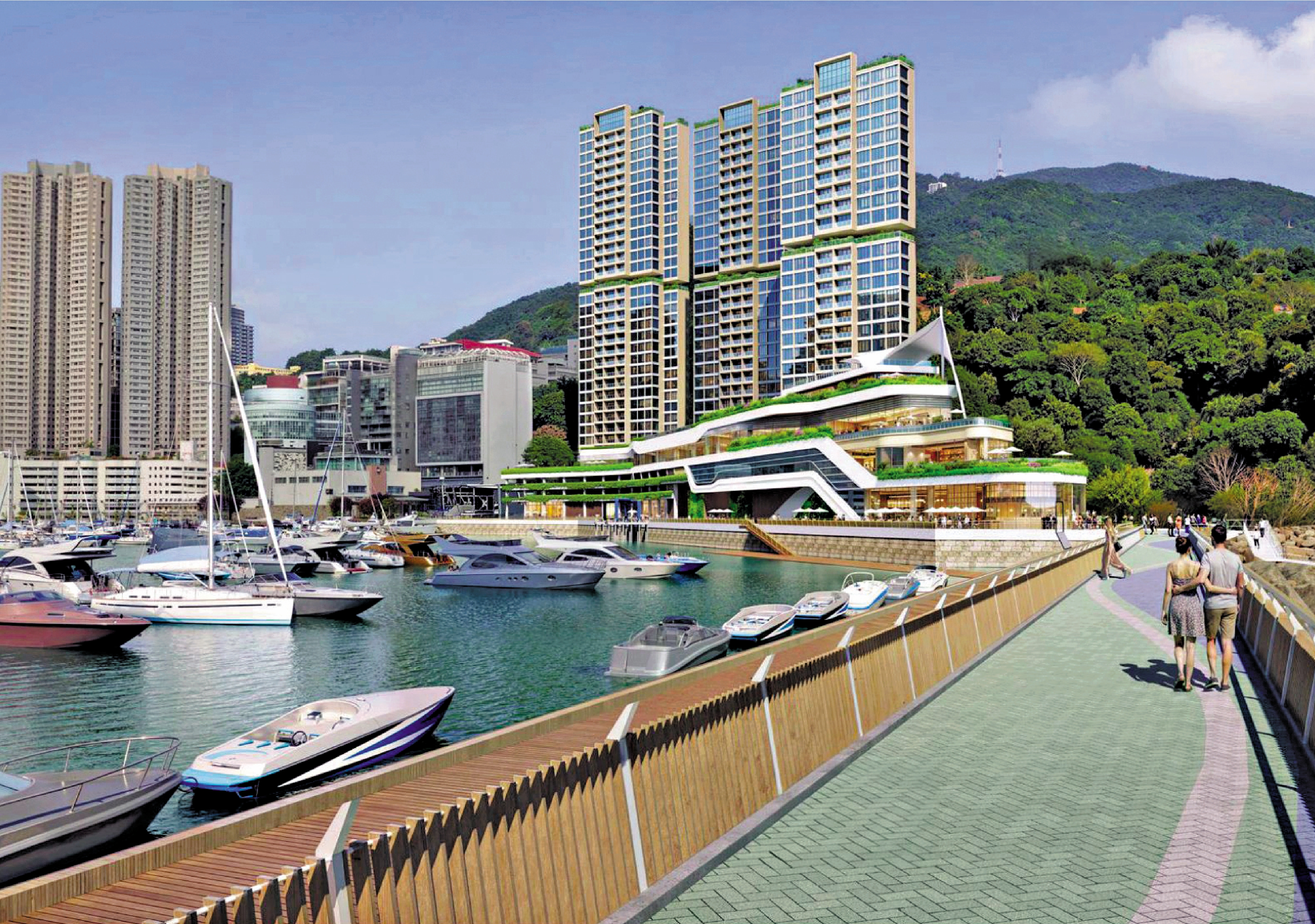 　　圖：遊艇旅遊公共空間模擬圖。\發展局圖片