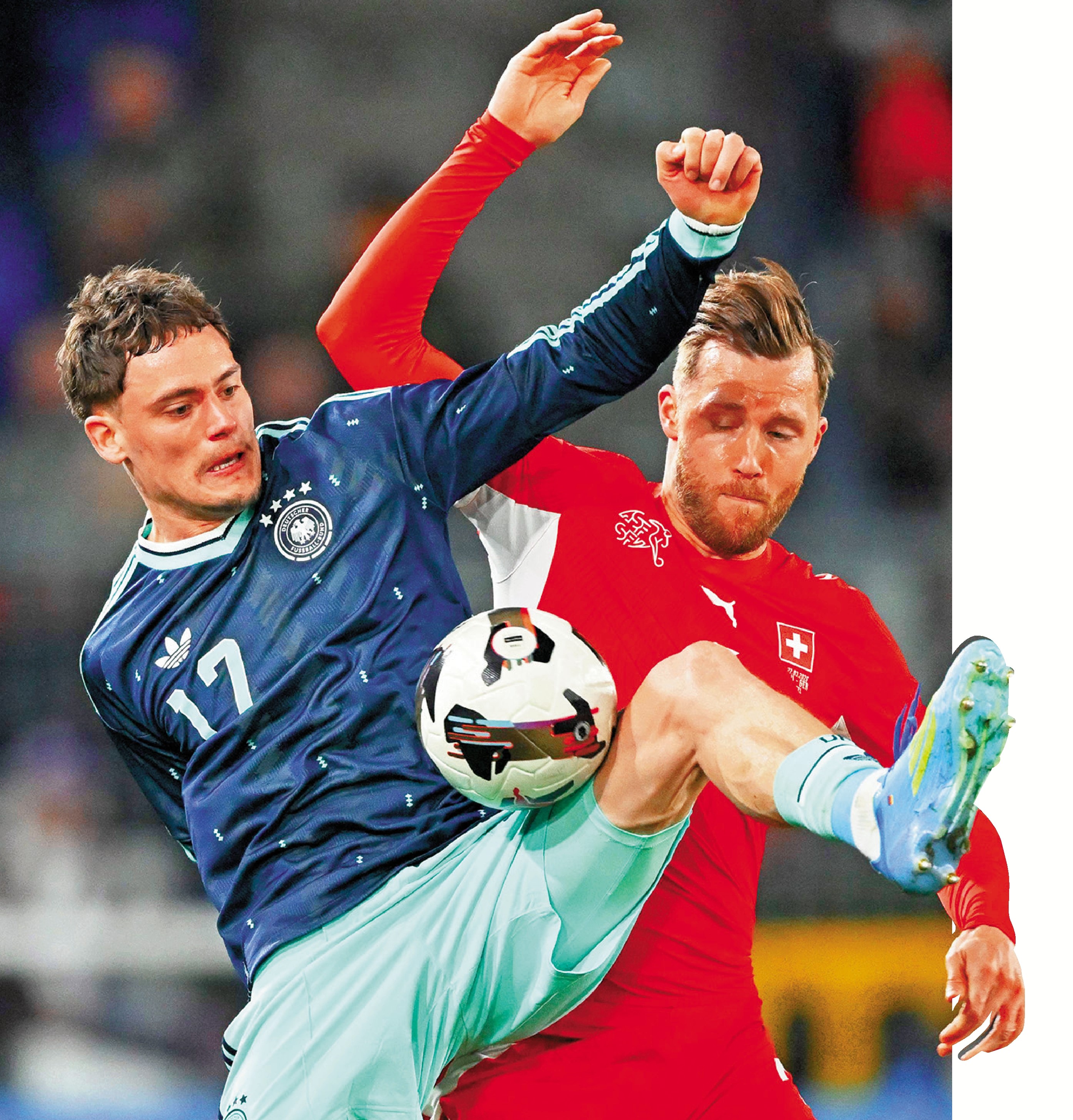 　　圖：華迪斯（左）在比賽中。\法新社