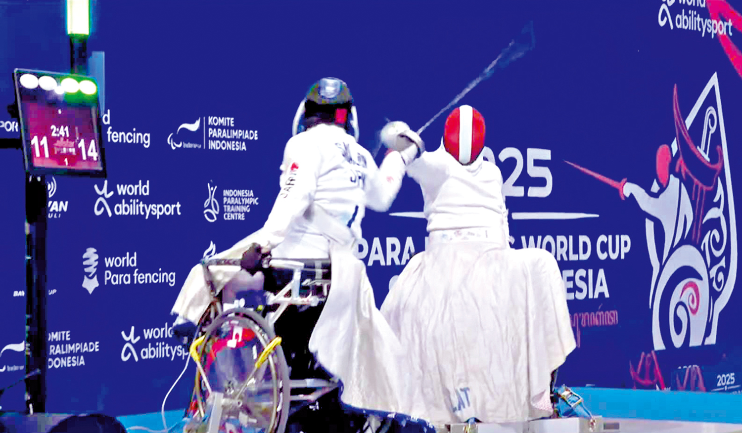 　　圖：拉脫維亞輪椅劍擊隊（右）出戰去年世界盃賽事。\受訪者供圖