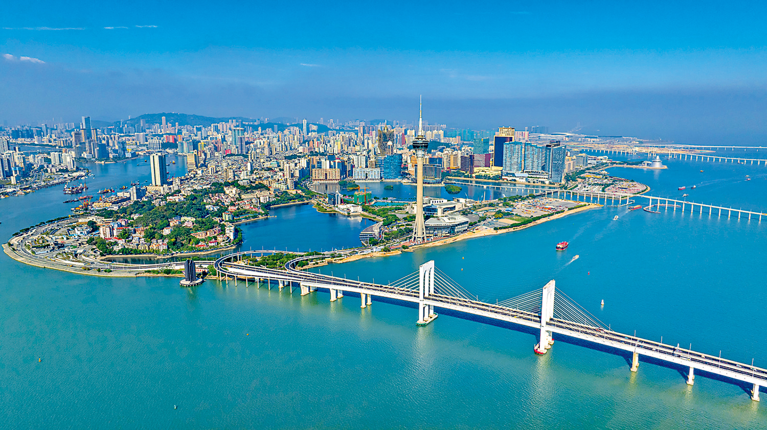 　　圖：澳門半島的景色。\新華社