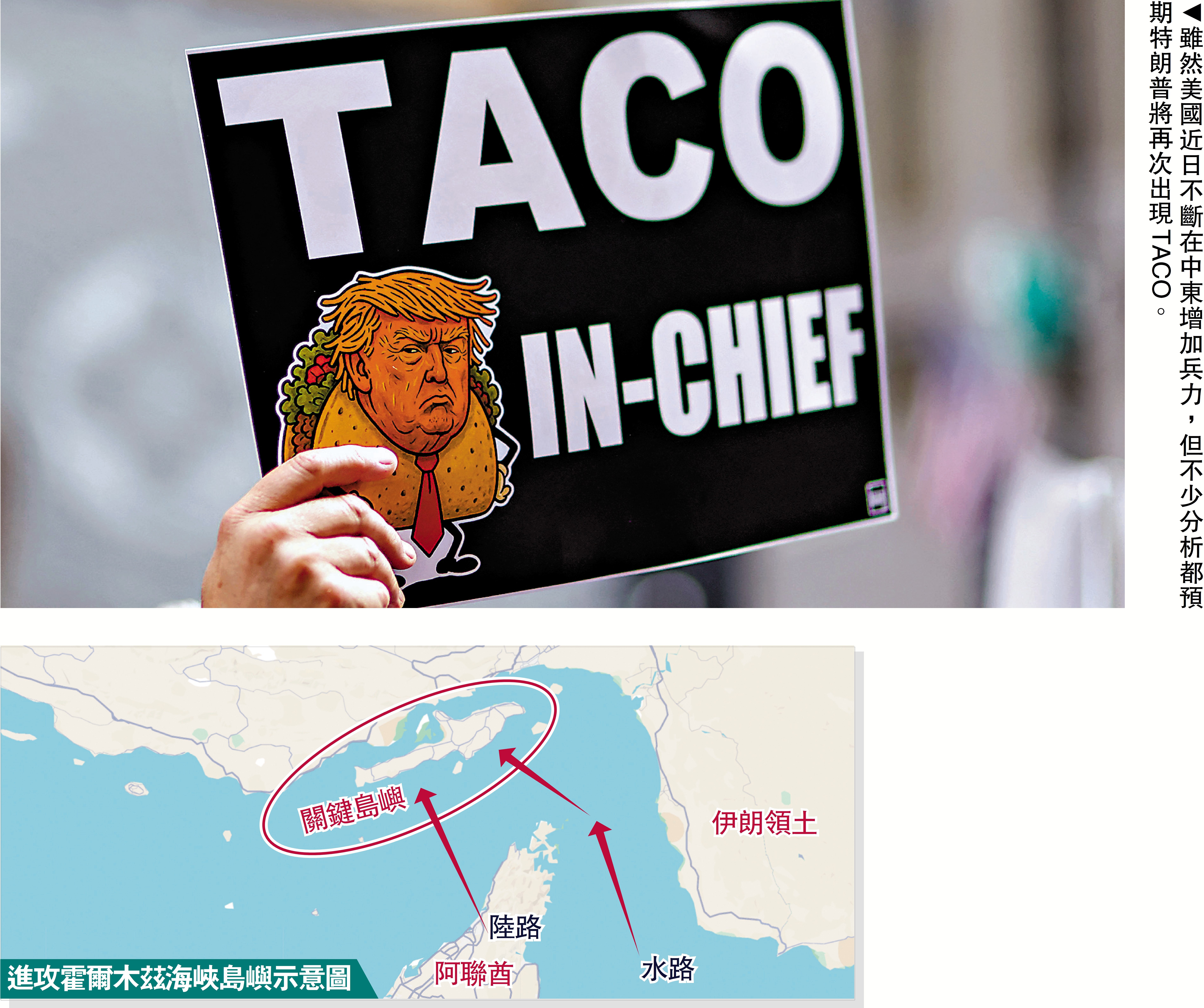 　　圖：雖然美國近日不斷在中東增加兵力，但不少分析都預期特朗普將再次出現TACO。