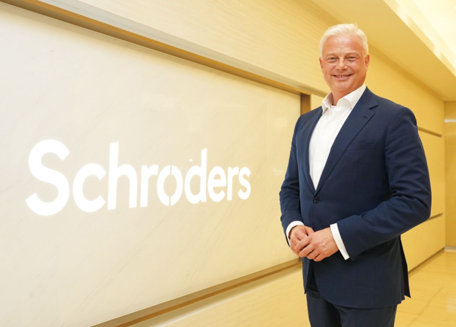 　　圖：施羅德投資集團行政總裁奧睿誠。\大公報記者蔡文豪攝