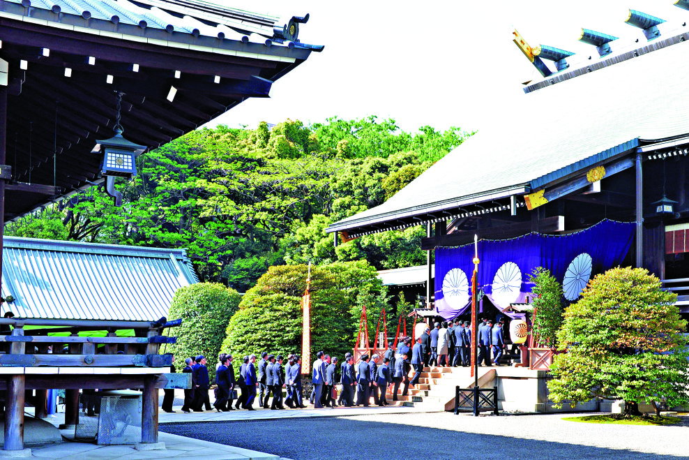 　　圖：紀錄顯示高市早苗是靖國神社「常客」。\新華社