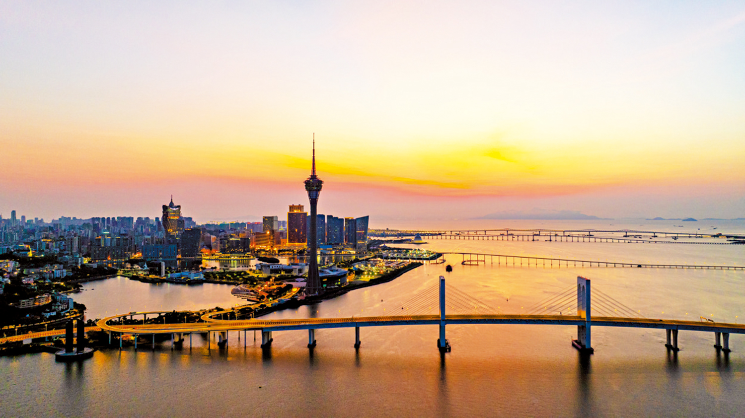 　　圖：澳門半島景色。\新華社