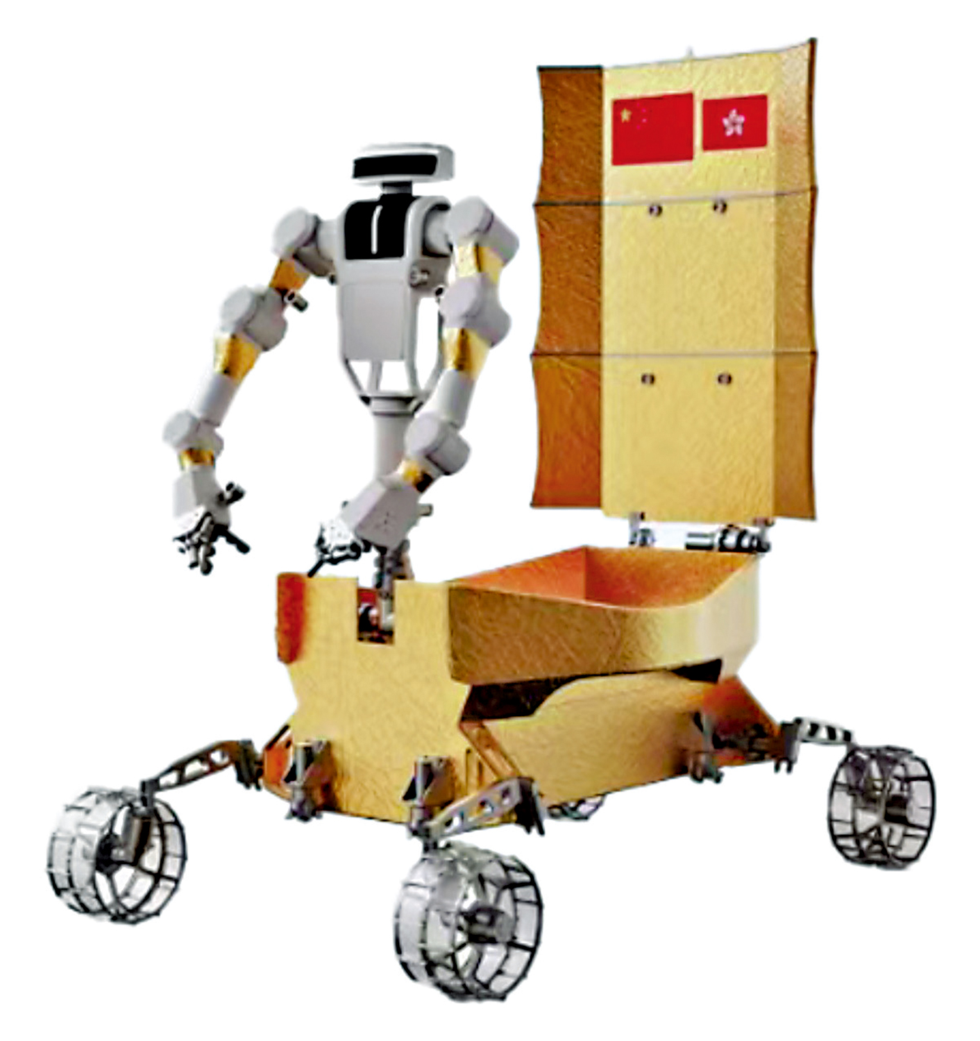 　　圖：香港操作機械人配備雙機械臂，可用於採集月面樣品等任務。
