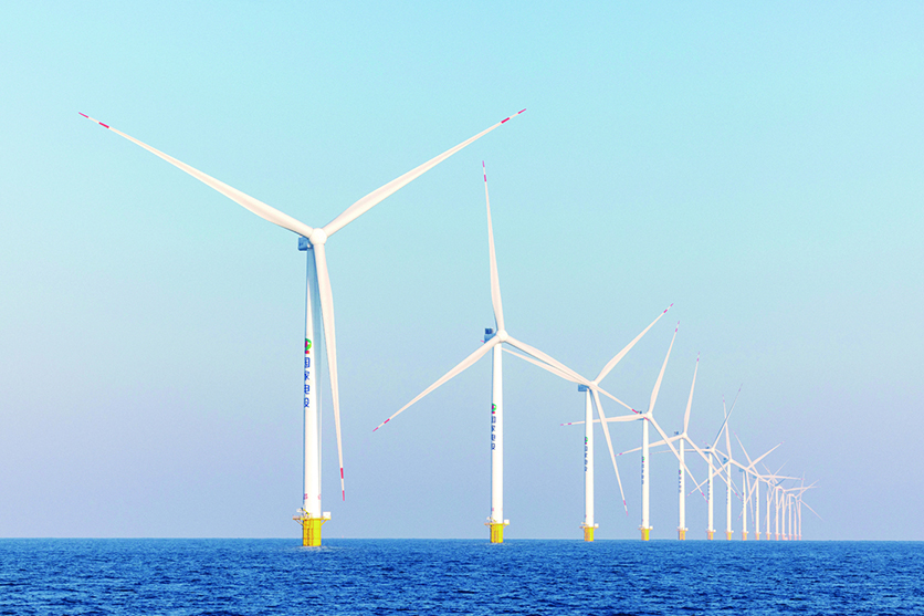 　　圖：郵儲銀行山東省分行為國家電投山東半島南海上風電基地一期450MW項目投放貸款5億元。