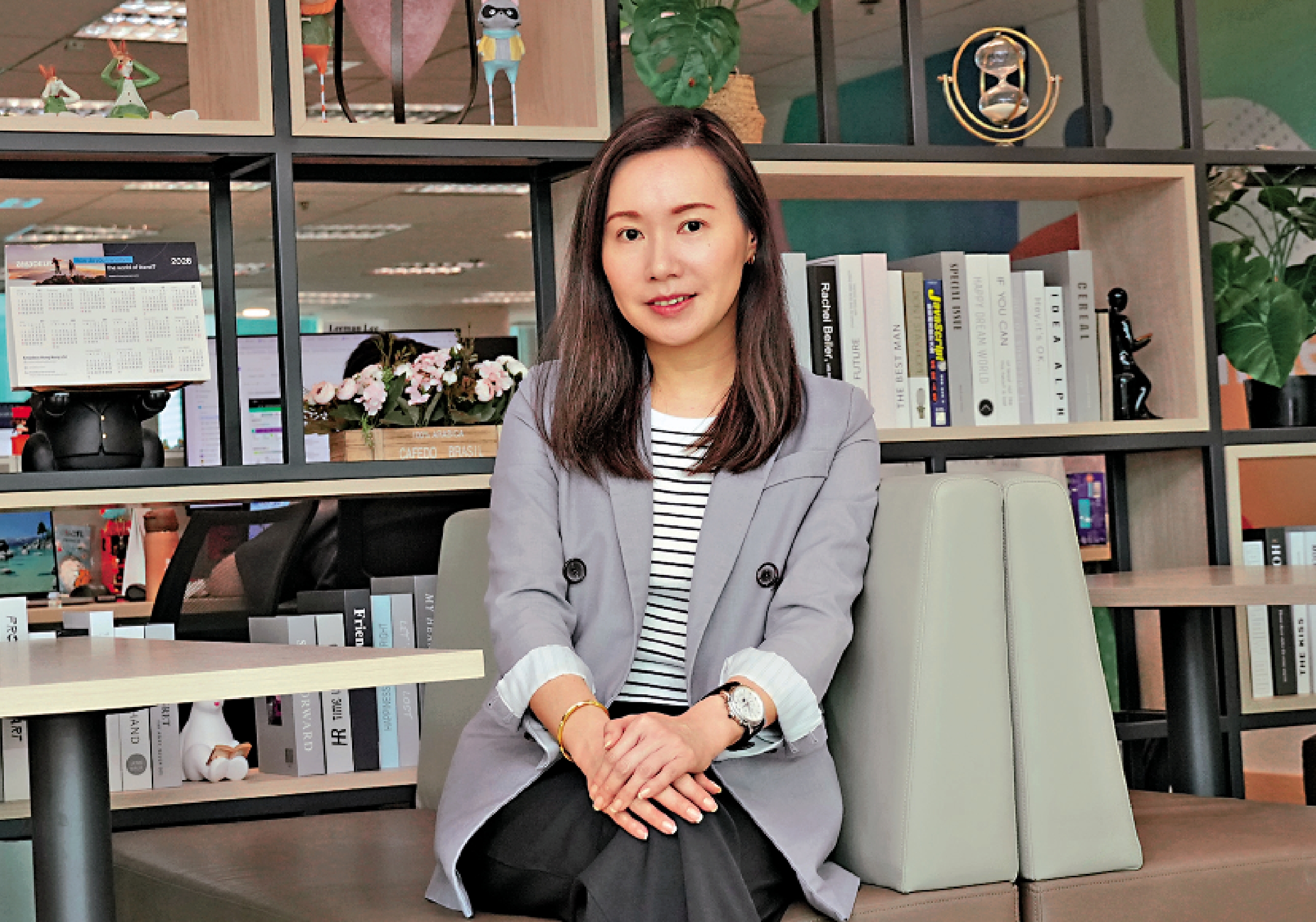 　　圖：生活易媒體業務主管周卓盈表示，科技工具與婚展是互補關係。\大公報記者林少權攝