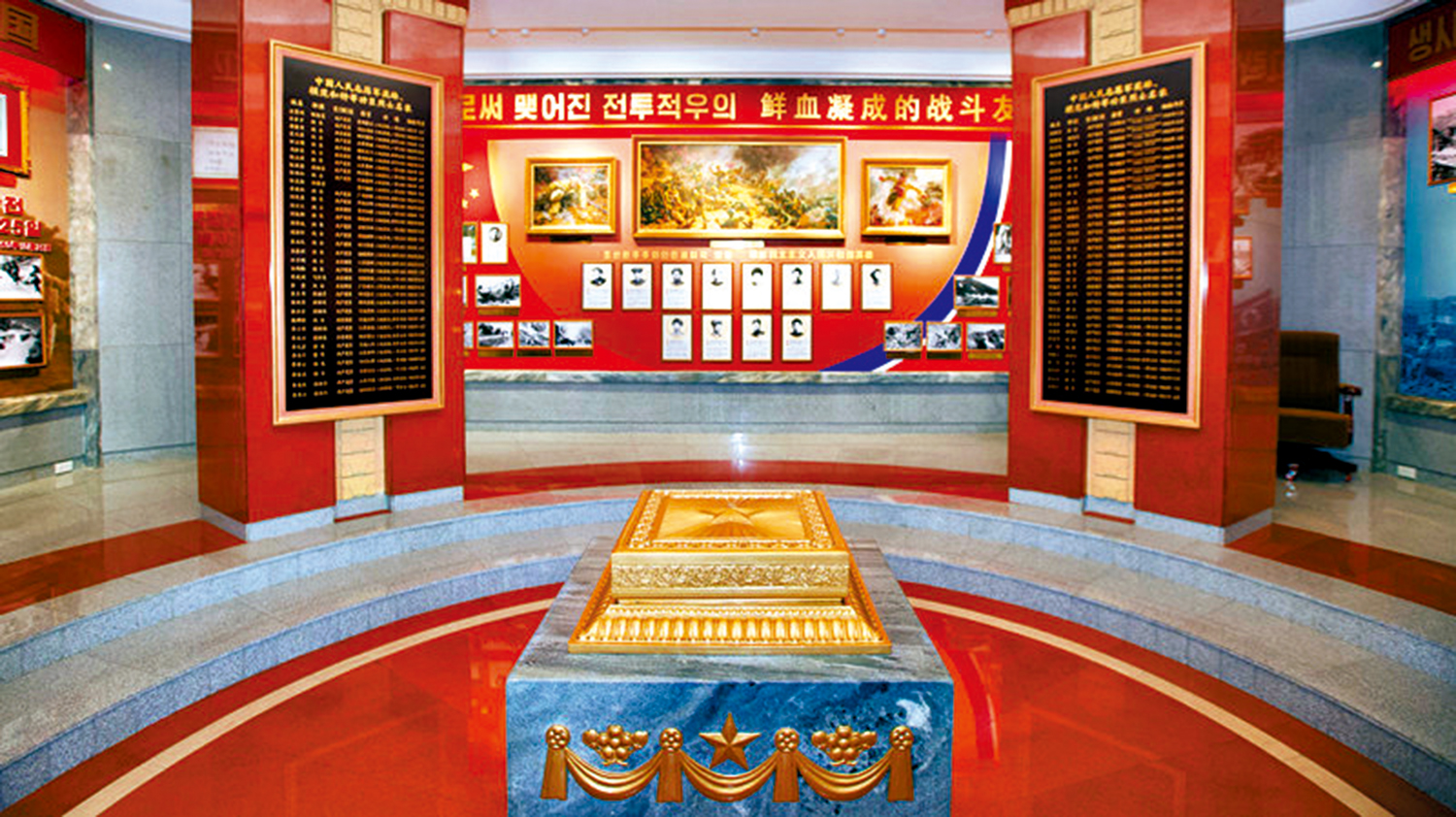 　　圖：友誼塔塔室擺設。\中國駐朝大使館網站