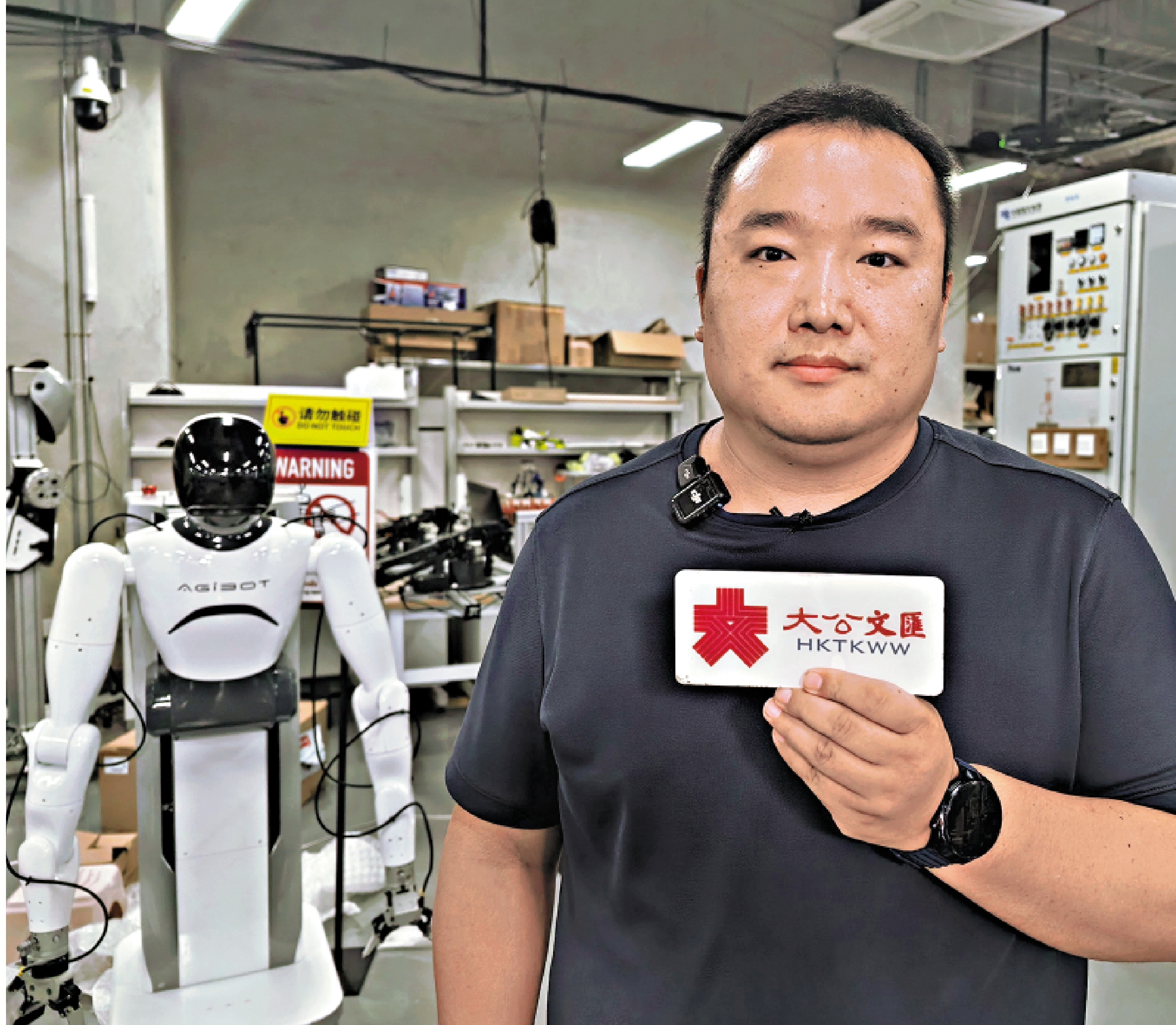 　　圖：深圳市人工智能與機器人研究院機器人系統中心主任張建國。\大公報記者郭若溪攝