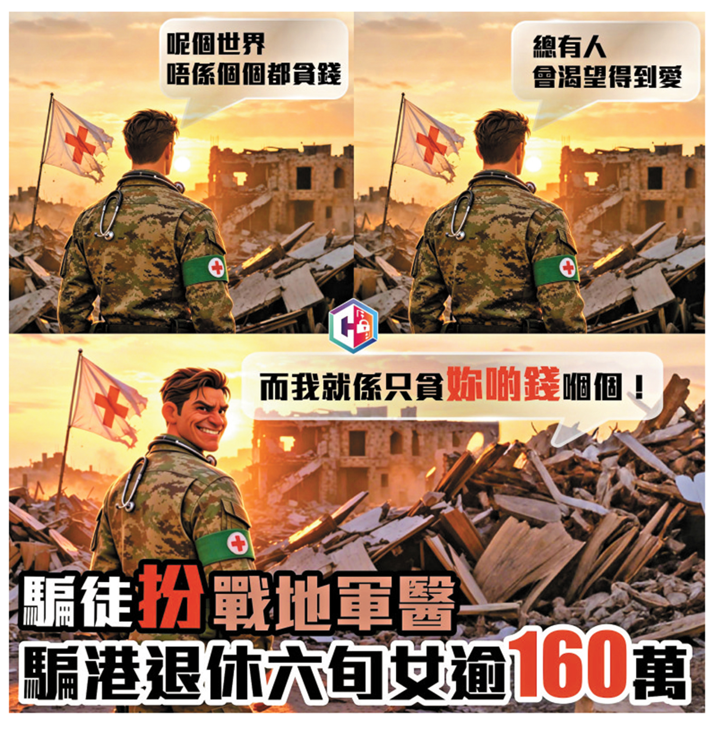 　　圖：警方在「守網者」專頁呼籲市民提防網戀騙案。