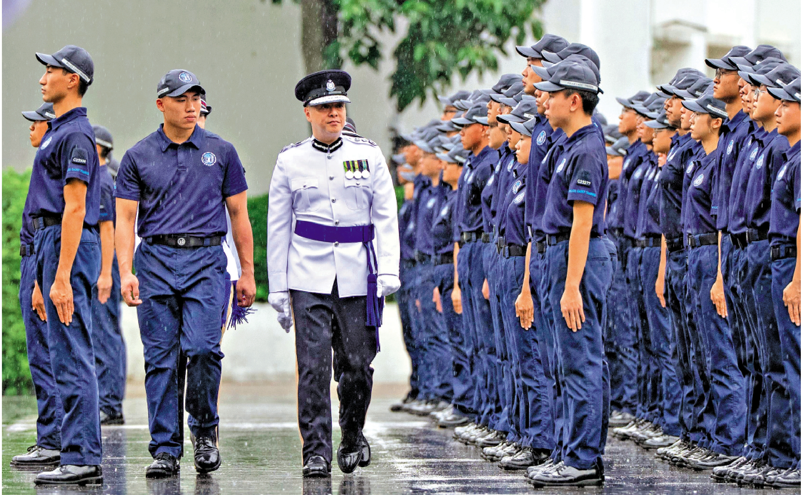 　　圖：第二屆「學警預備訓練課程」結業會操昨日舉行。