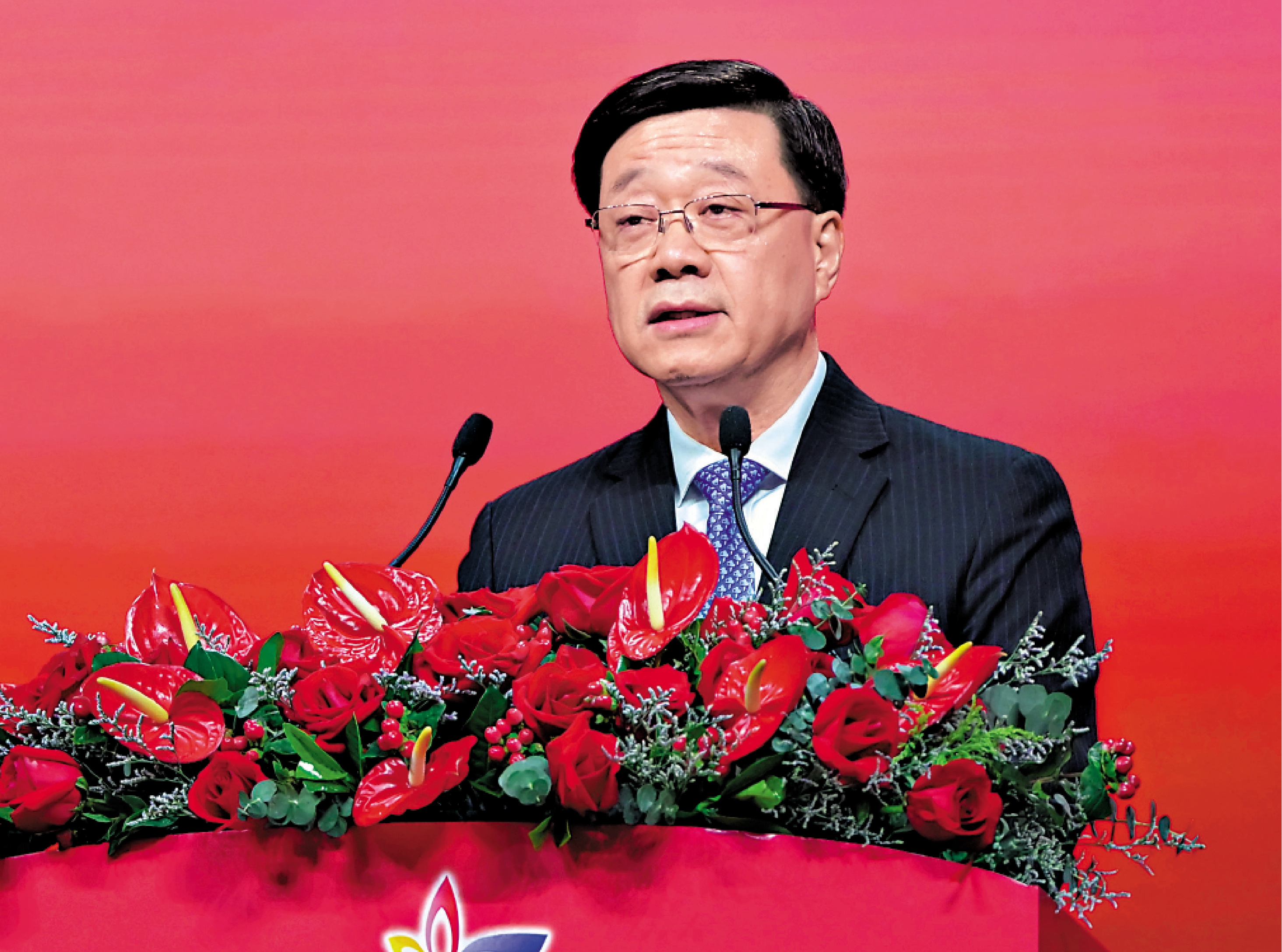　　圖：李家超表示，特區政府會不斷改革創新，持續提升市民福祉。\大公報記者麥潤田攝