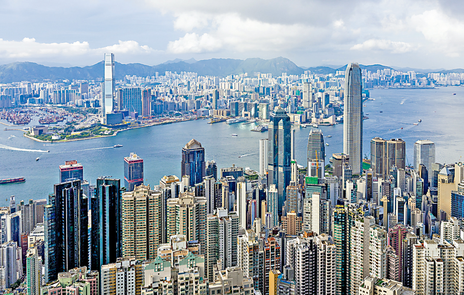　　圖：香港一景。\香港中通社