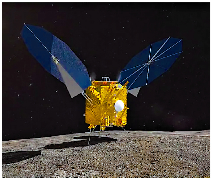 　　圖：天問二號對小行星採樣示意圖。