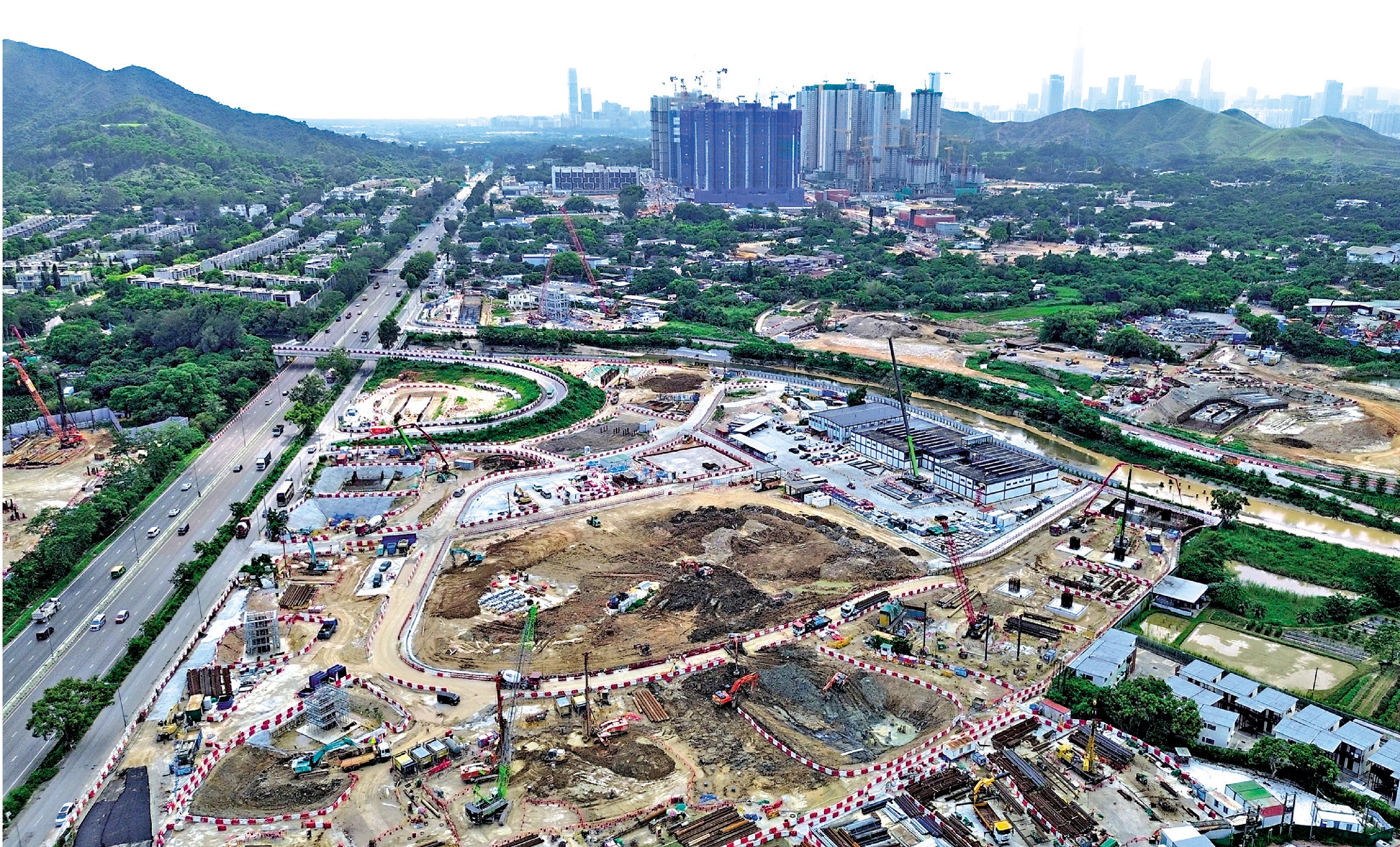 　　圖：古洞北／粉嶺北新發展區是北都內首個進入建造階段的區域。\大公報記者林良堅攝