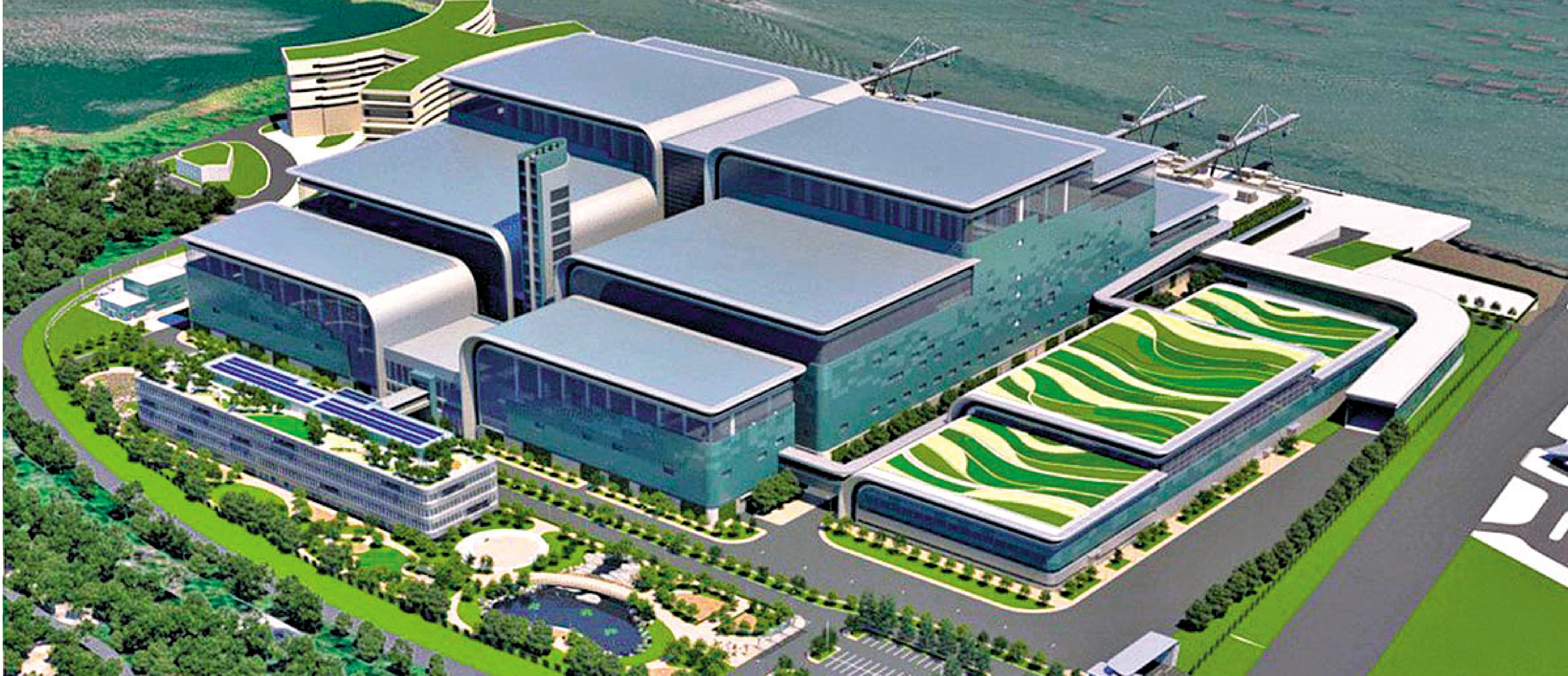　　圖：I·PARK2設計每日可焚燒6000公噸都市固體廢物，並提供高達每年約9.6億度電力。圖為模擬設計圖。