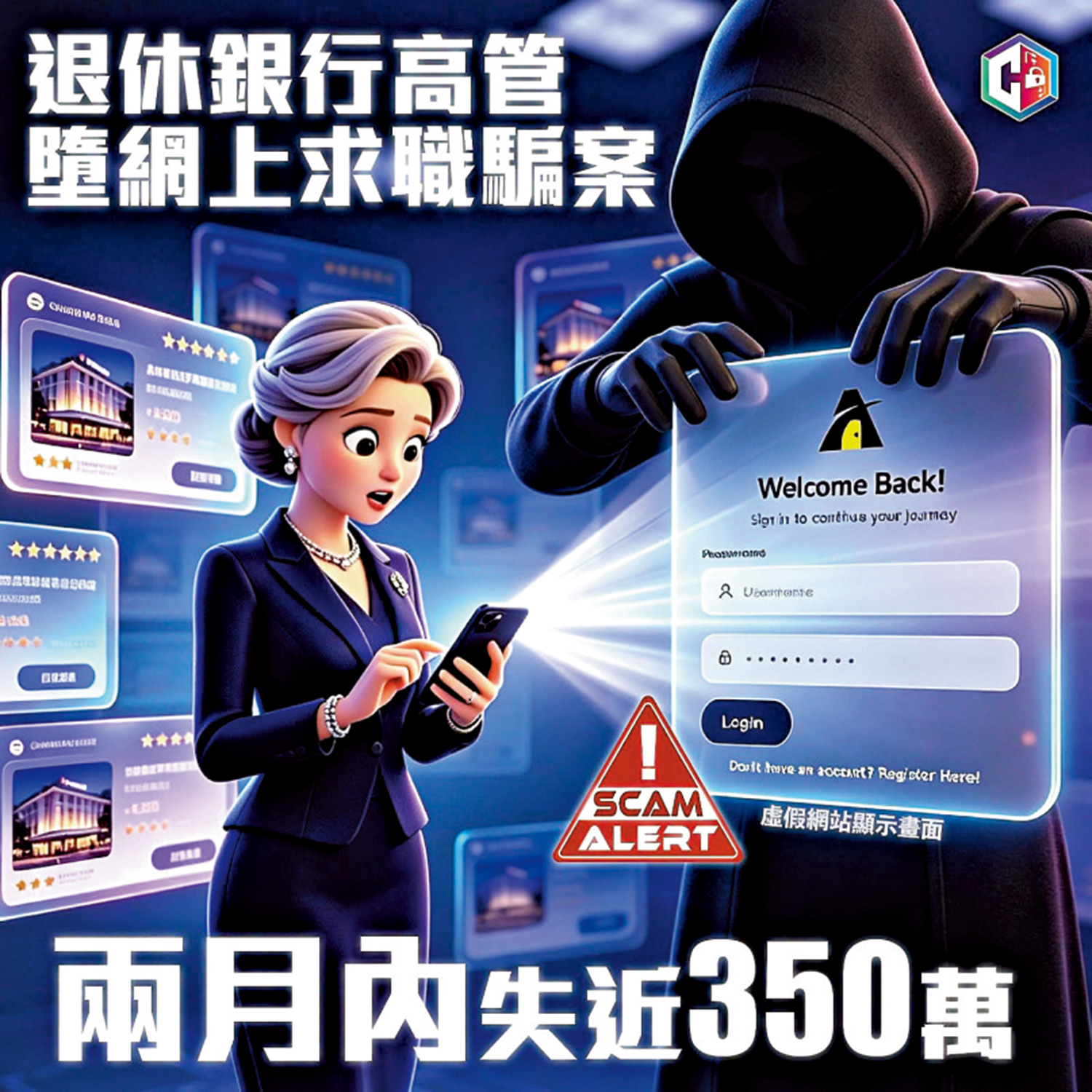 　　圖：守網者fb專頁發圖警惕市民，慎防網上招聘騙案。