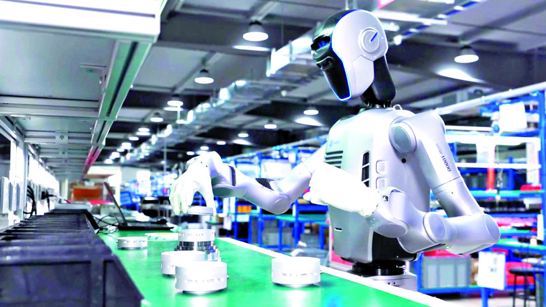 　　圖：越疆科技研發具身工業機器人在工作。