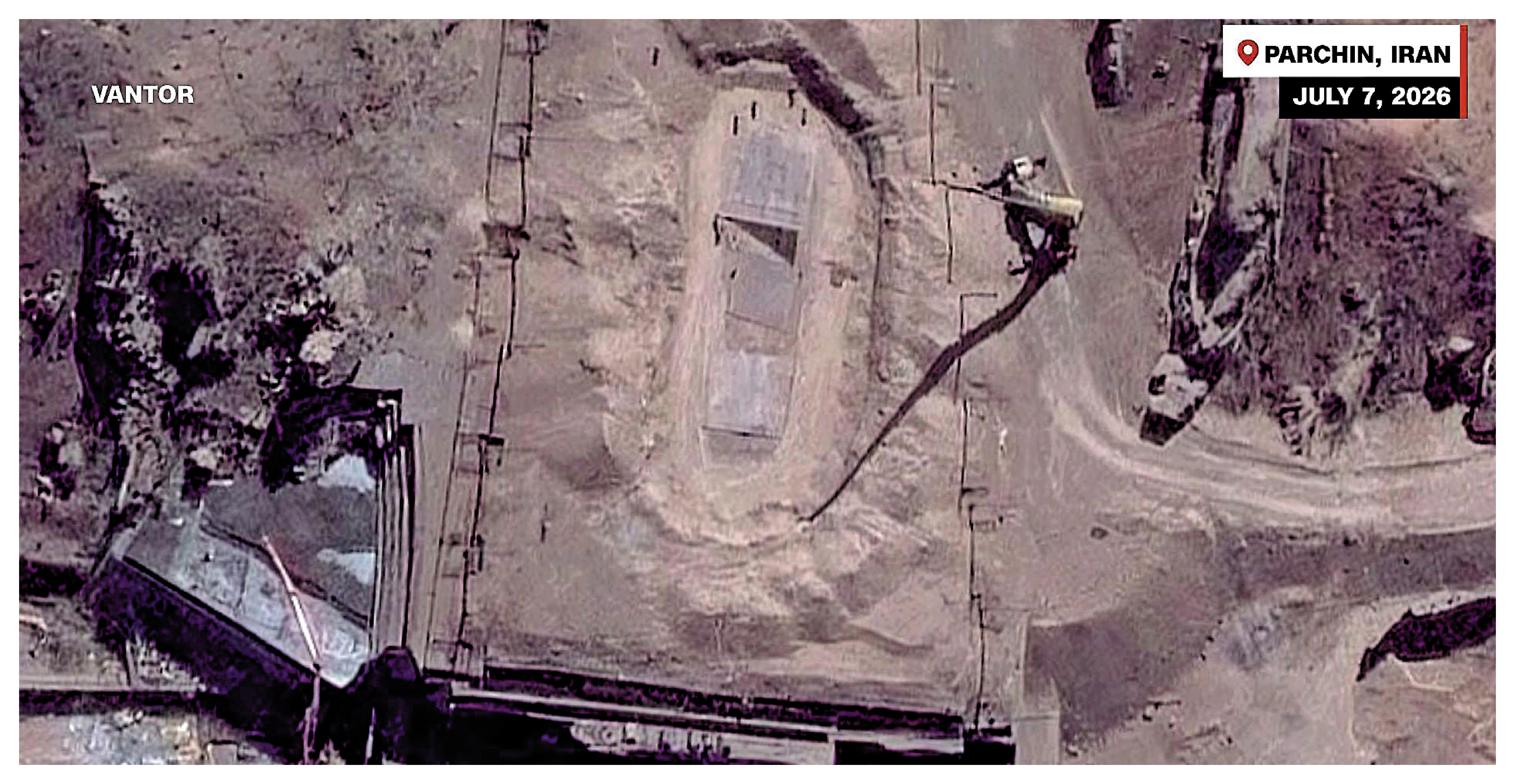 　　圖：美媒稱伊朗帕爾欽軍事基地內觀測到施工活動。\網絡圖片