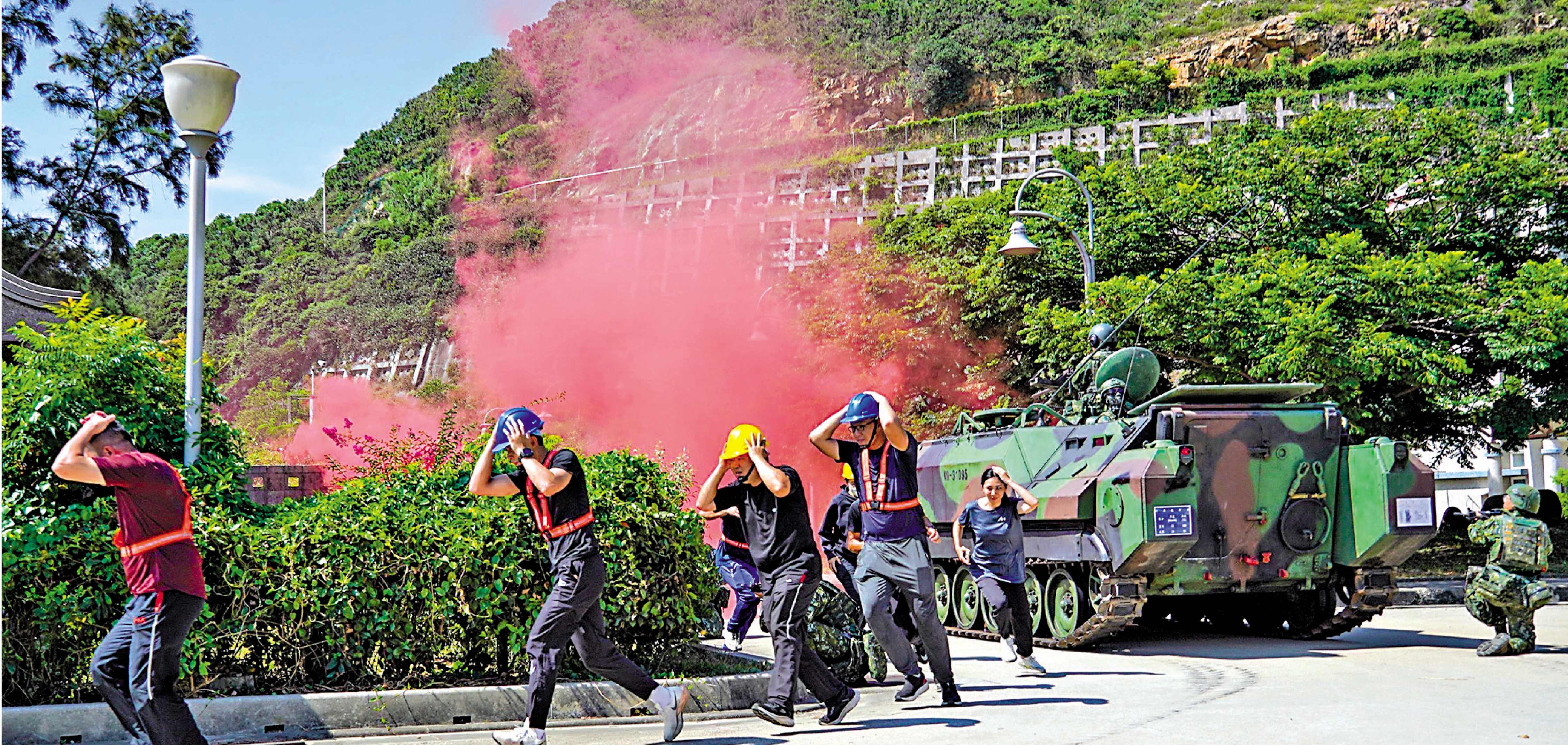 　　圖：台軍「漢光42號」實兵演習5日舉行，被轟製造恐慌。