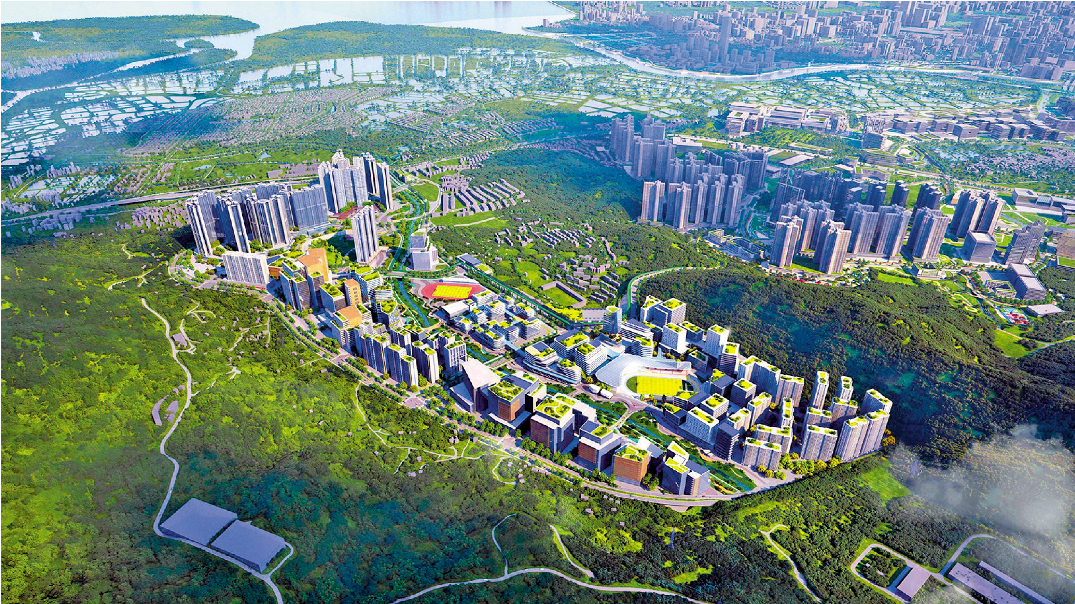 　　圖：北都大學城將改變香港高等教育的「賺學費」的思維，走向以教育支撐科技、以科技引領產業、以產業反哺教育的系統思維，為國家戰略貢獻香港力量。