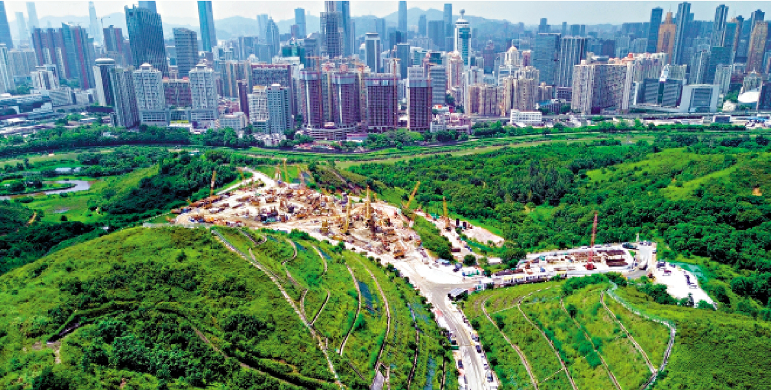 　　圖：香港正在推進建設的沙嶺數據園區，可打造成具有持續擴容能力的國際算力產業集群。\大公報攝