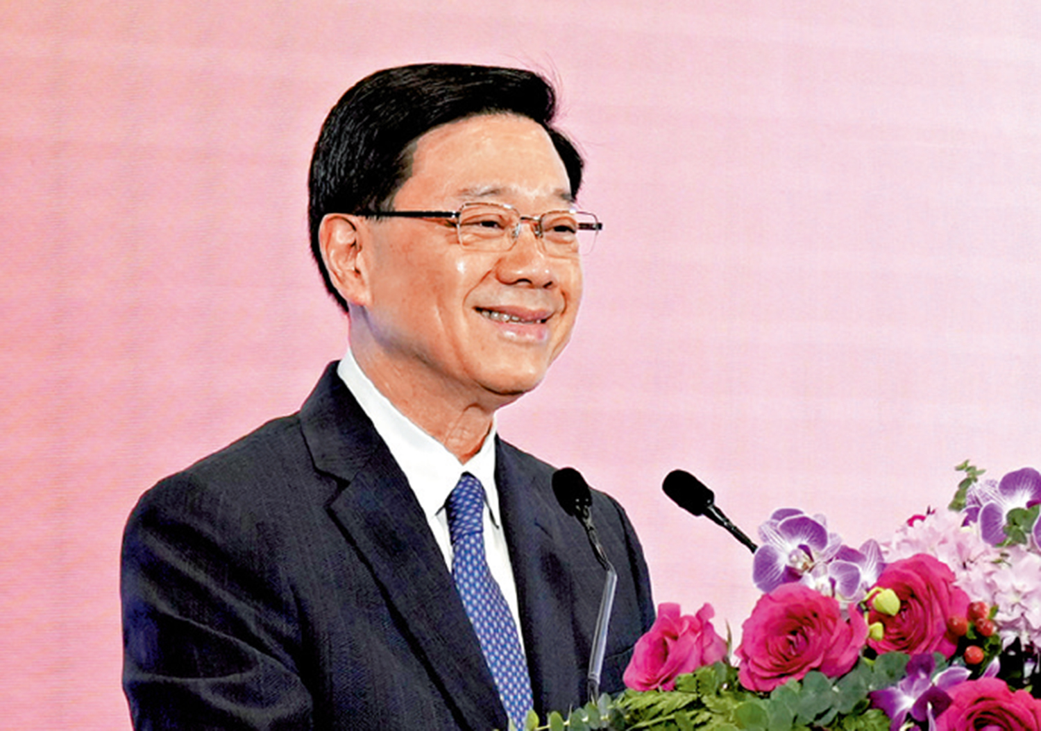 　　圖：李家超表示，香港致力完善創科生態圈，為初創企業搭建舞台。\大公報記者何嘉駿攝