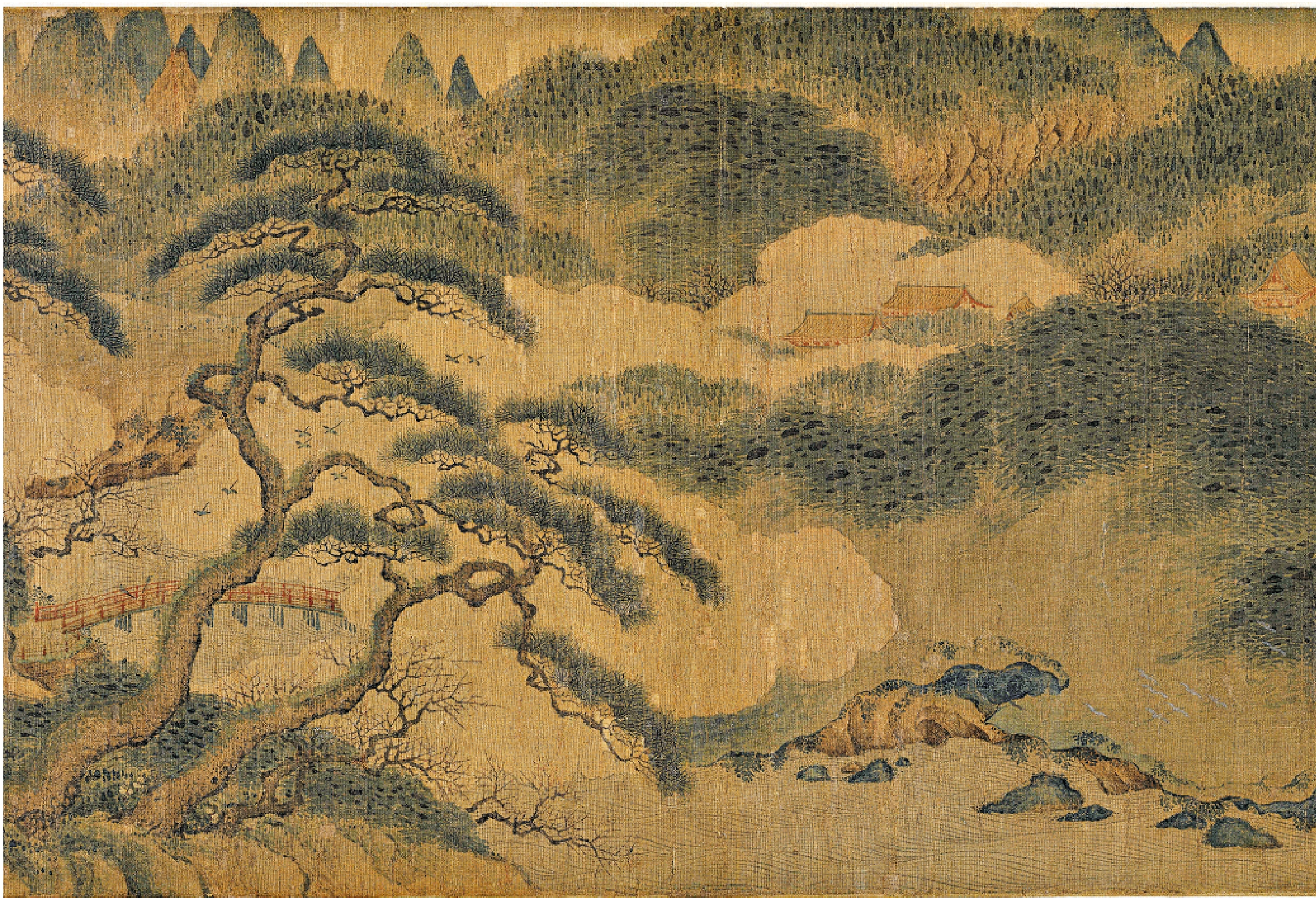 　　圖：南宋趙伯驌《萬松金闕圖》（局部）。\故宮博物院藏