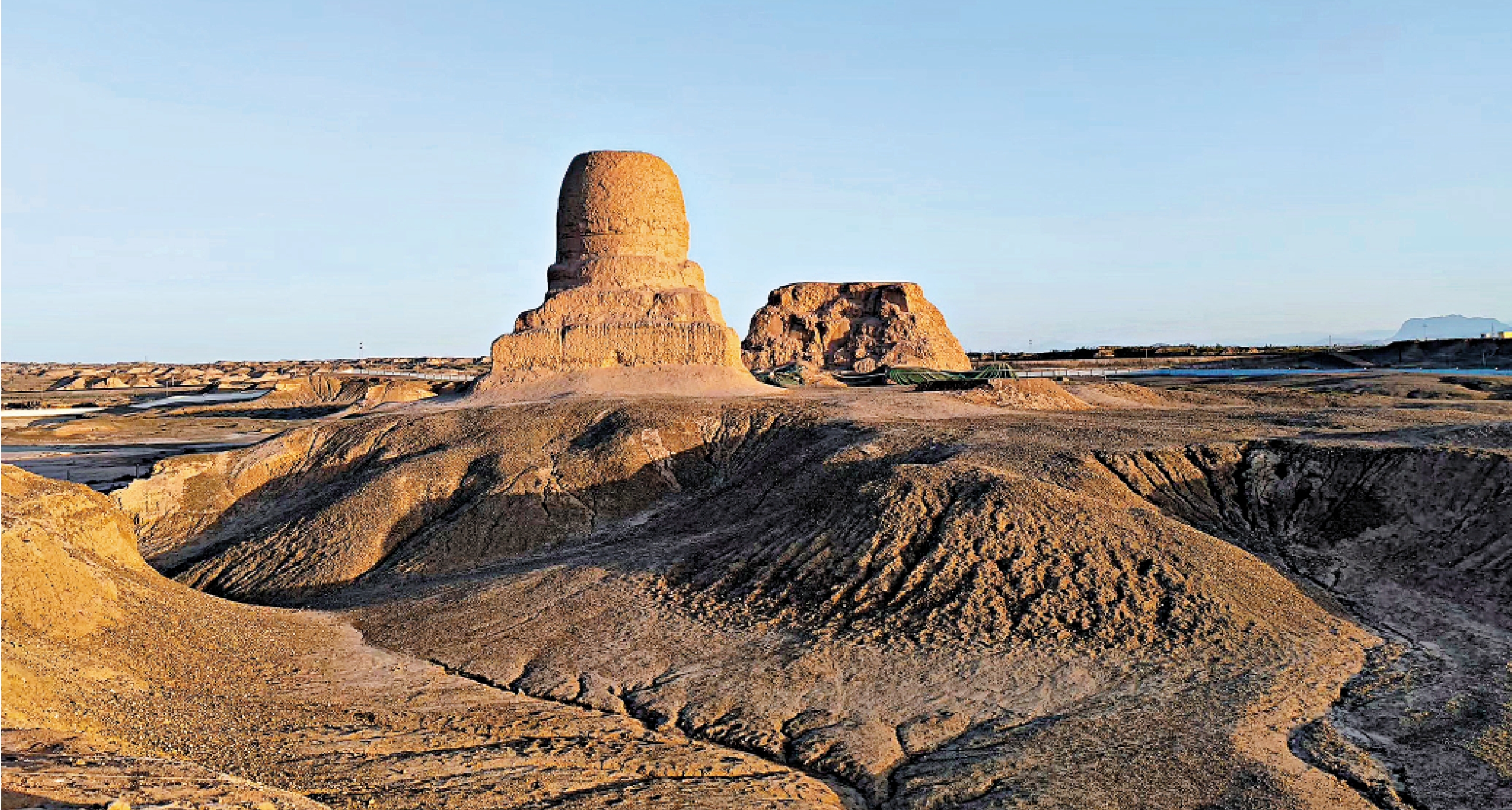 　　圖：新疆喀什莫爾寺遺址遠景。\資料圖片