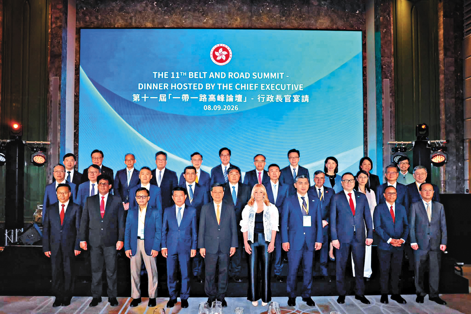 　　圖：李家超昨晚代表特區政府設宴，歡迎多位遠道來港的貴賓。\李家超Fb