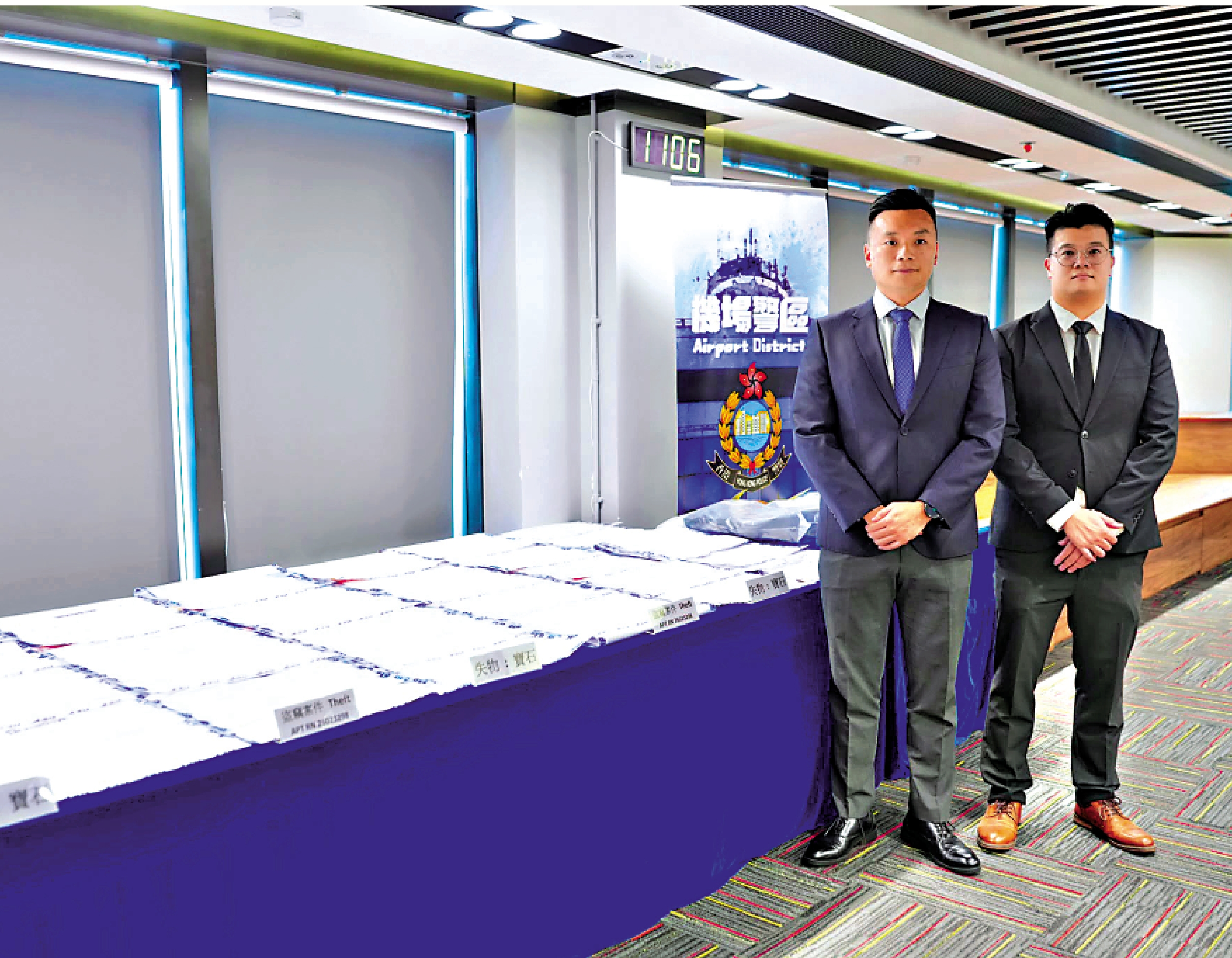 　　圖：珠寶參展商原石失竊案，警方六小時破案及起回全部失物。\警方圖片
