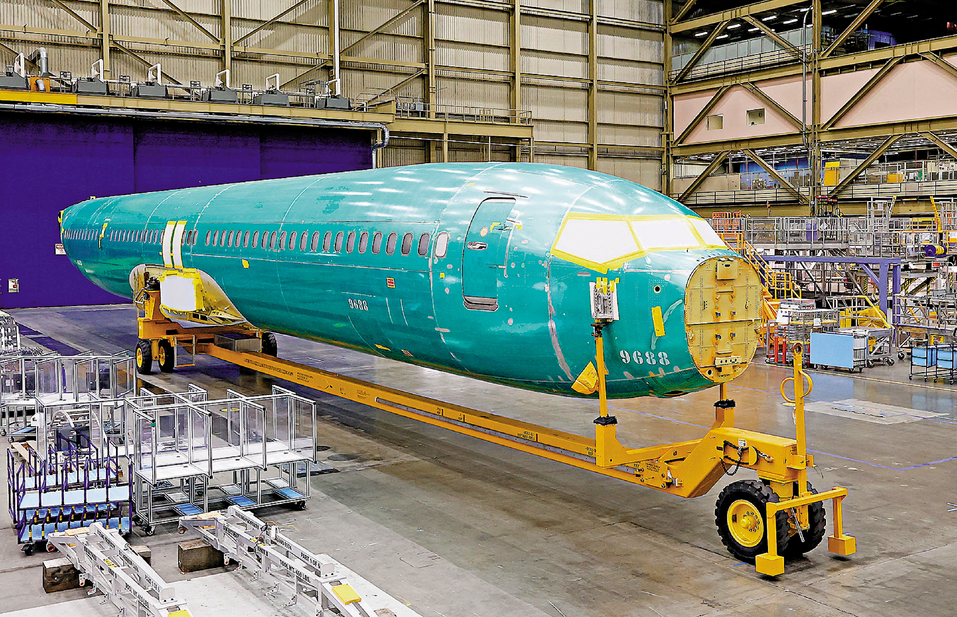 　　圖：波音公司737 MAX機型發現軟件故障。圖為一架在波音埃弗雷特工廠生產的737 MAX。\路透社