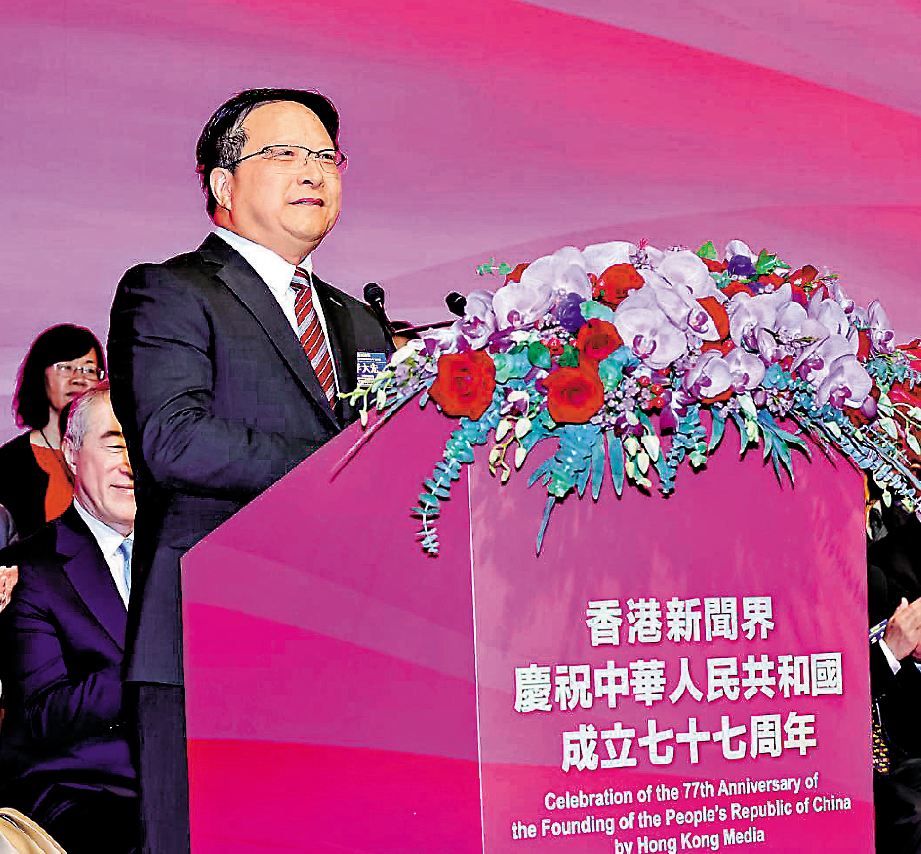 　　圖：李大宏表示，新聞界要講好「一國兩制」下香港的優勢。\新聞聯圖片