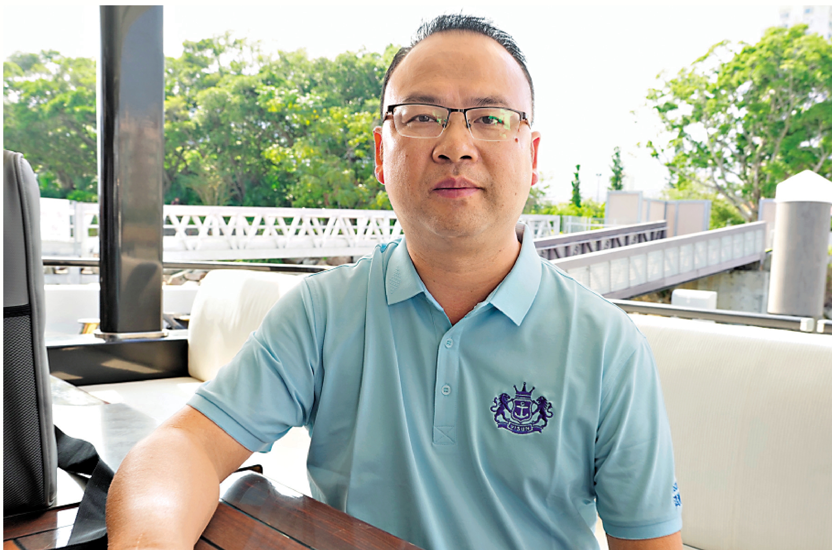 　　圖：葉潤年期望香港可建公眾遊艇碼頭，提供費用適中的泊位。\大公報記者林良堅攝