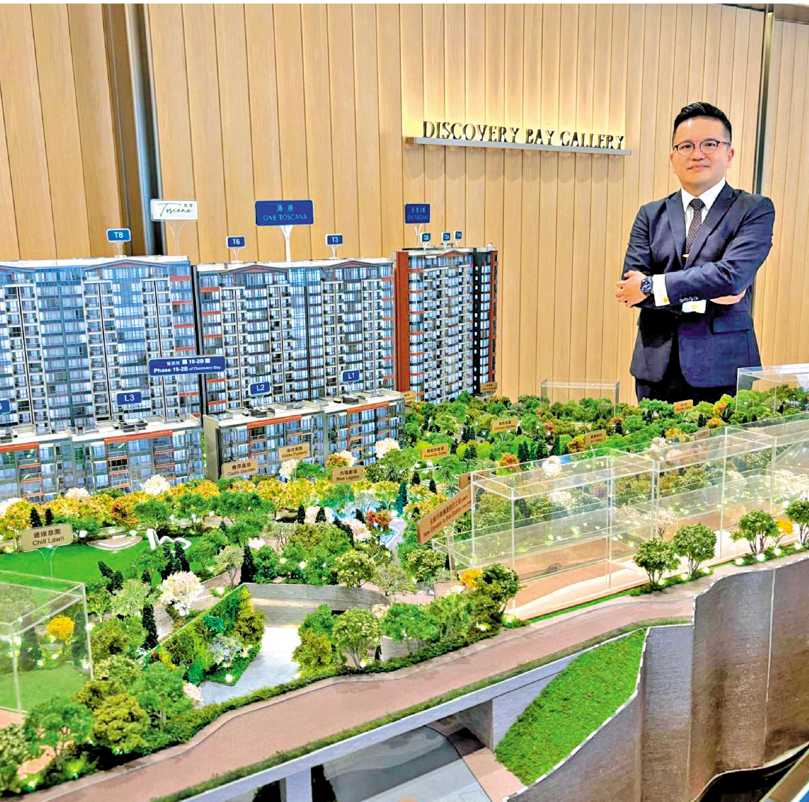 　　圖：陳永盟表示，香港興業下月在愉景灣遊艇會舉辦遊艇展，並全力宣傳滿·意。\受訪者供圖