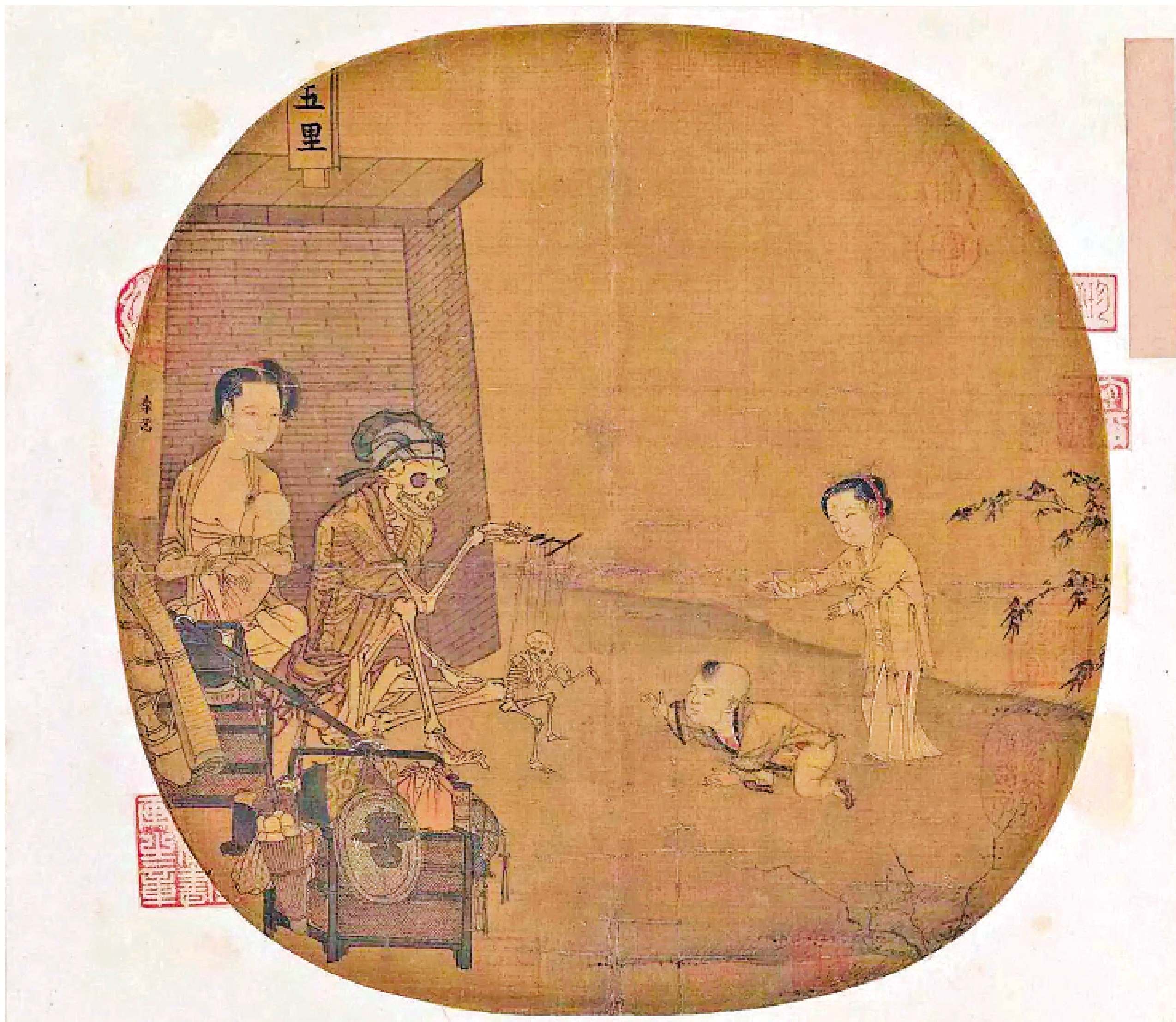 　　圖：南宋李嵩《骷髏幻戲圖》。/故宮博物院藏