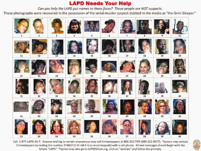 　■所有180名女性照片都經剪裁，僅露出臉部，圖為其中50人。	  路透社