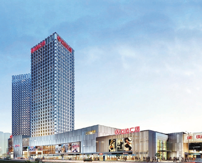 　■多個城市綜合體落戶合肥市包河區，成為該區的新稅源。圖為萬達廣場的效果圖。