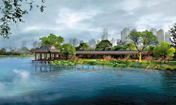 ■商丘名勝日月湖。 作者提供