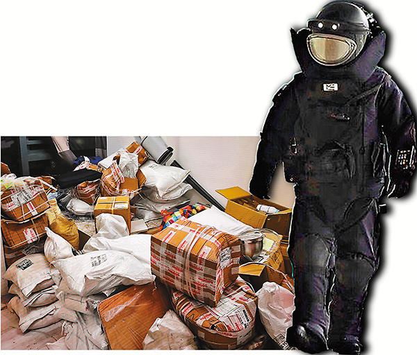 ■3月8日，警方檢獲2.6噸用於製作炸藥的化學物品。 資料圖片