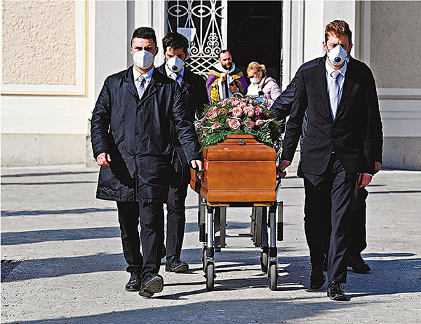 ■ 意大利死亡個案持續上升。 路透社