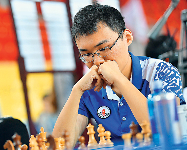 ■ 中國選手余泱漪在比賽中。 資料圖片