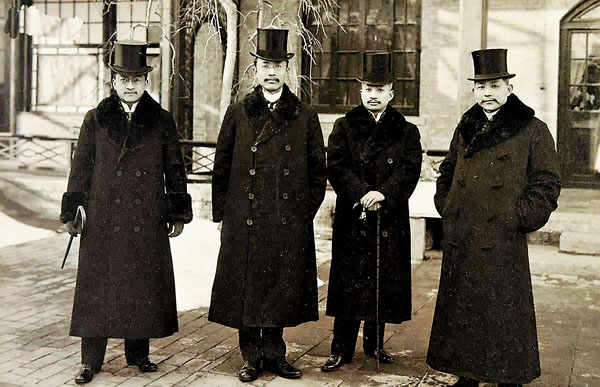 ■左起：章宗祥、汪榮寶、曹汝霖、陸宗輿。 （陸氏後人陸秀菁提供）