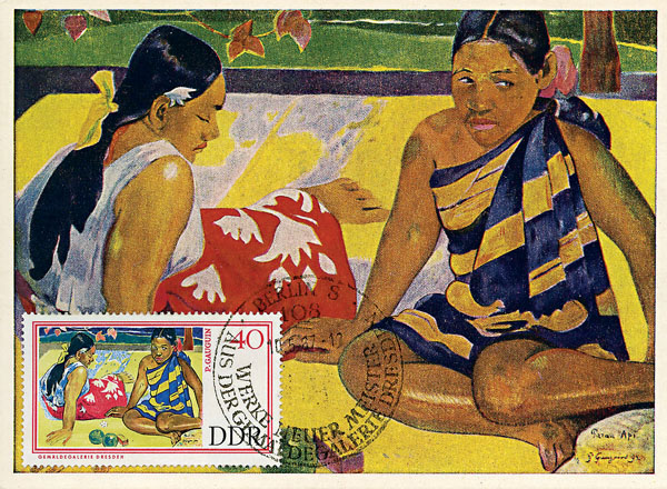 ■法國郵票極限片－保羅．高更作品《海邊兩少女》