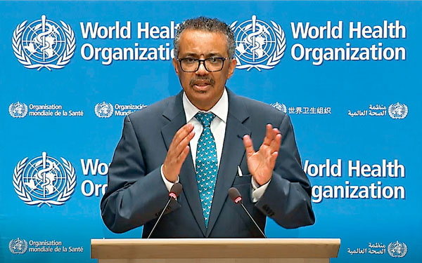 ■ 譚德塞收到特朗普的來信，後者要求世衛在30天內改革。 法新社