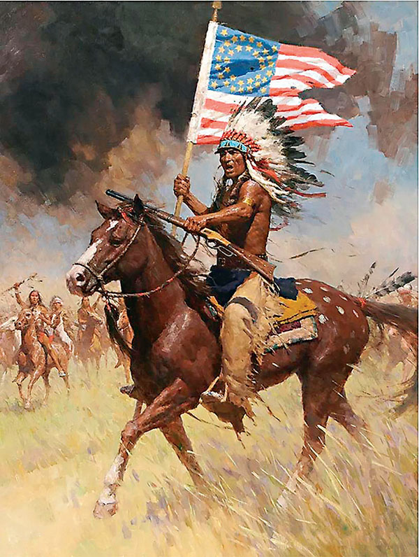 ■梁卓舒油畫作品名為「繳獲的旗幟  」。 作者供圖